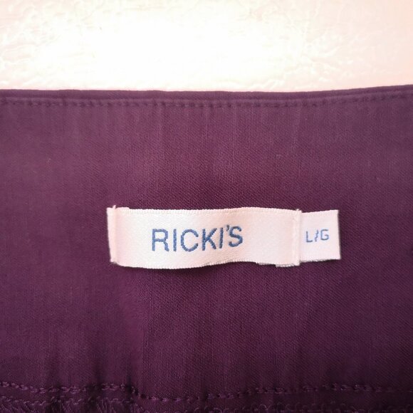 Ricki's Ladies Pull On Style Purple Slim Leg Size Large Pants - Picture 3 of 12